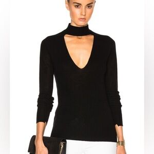 A.L.C. Navy V - Neck Sweater Wool Cashmere Size S